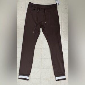 Leg End Leggings Womens Large Brown Capri Stretch Yoga Skinny Activewear